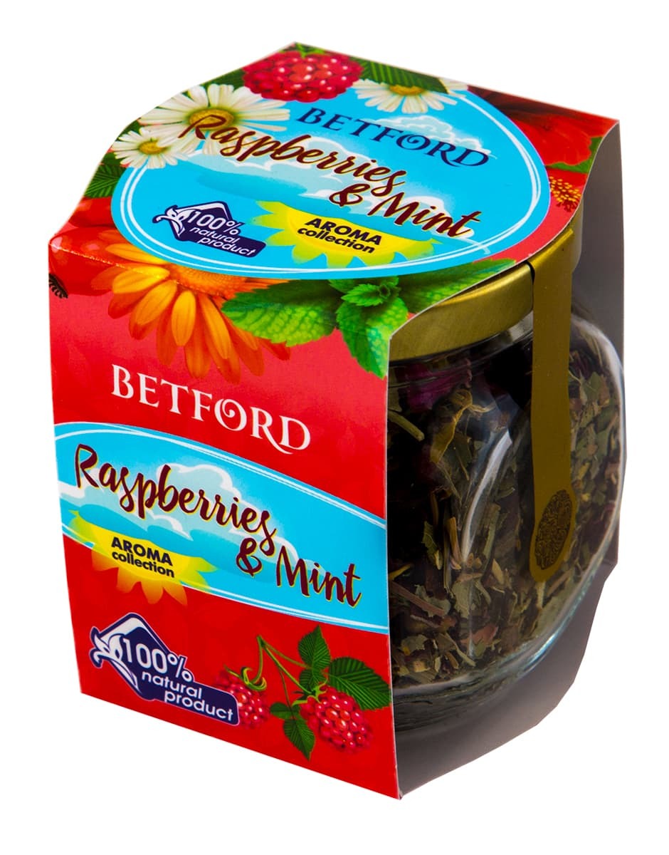 Чай травяной Betford Raspberries Mint Малина и мята, 35 г