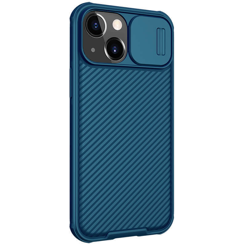 фото Накладка nillkin camshield pro case с защитой камеры для iphone 13 (синий)