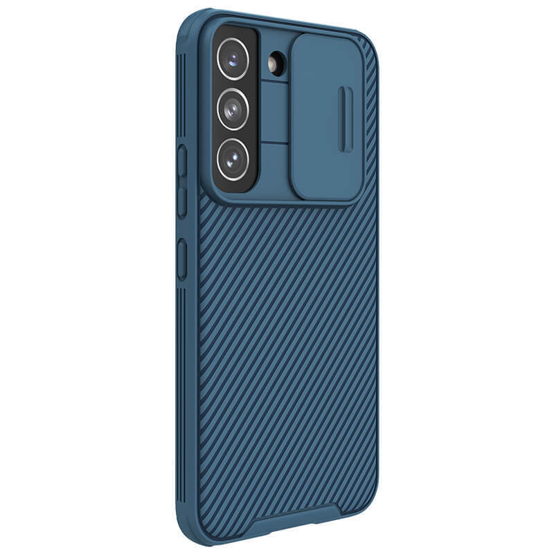 фото Накладка nillkin camshield pro case с защитой камеры для samsung galaxy s22 (синий)