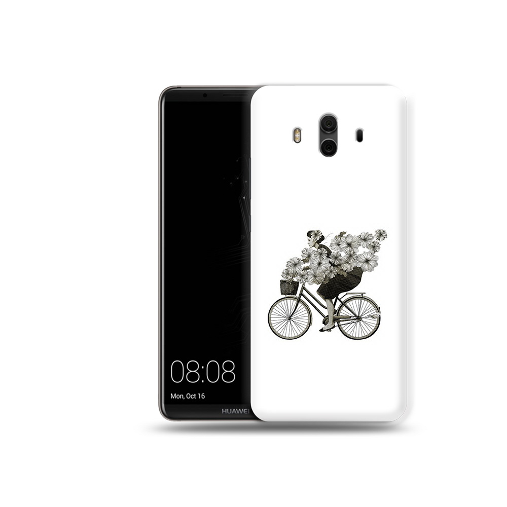 Чехол MyPads Tocco для Huawei Mate 10 девушка на велосипеде с цветами (PT88364.53.307)