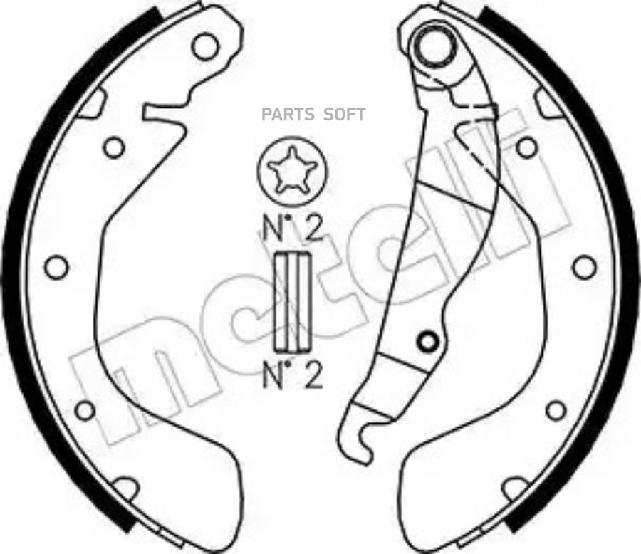 

Монтажный комплект тормозных колодок Metelli 530309