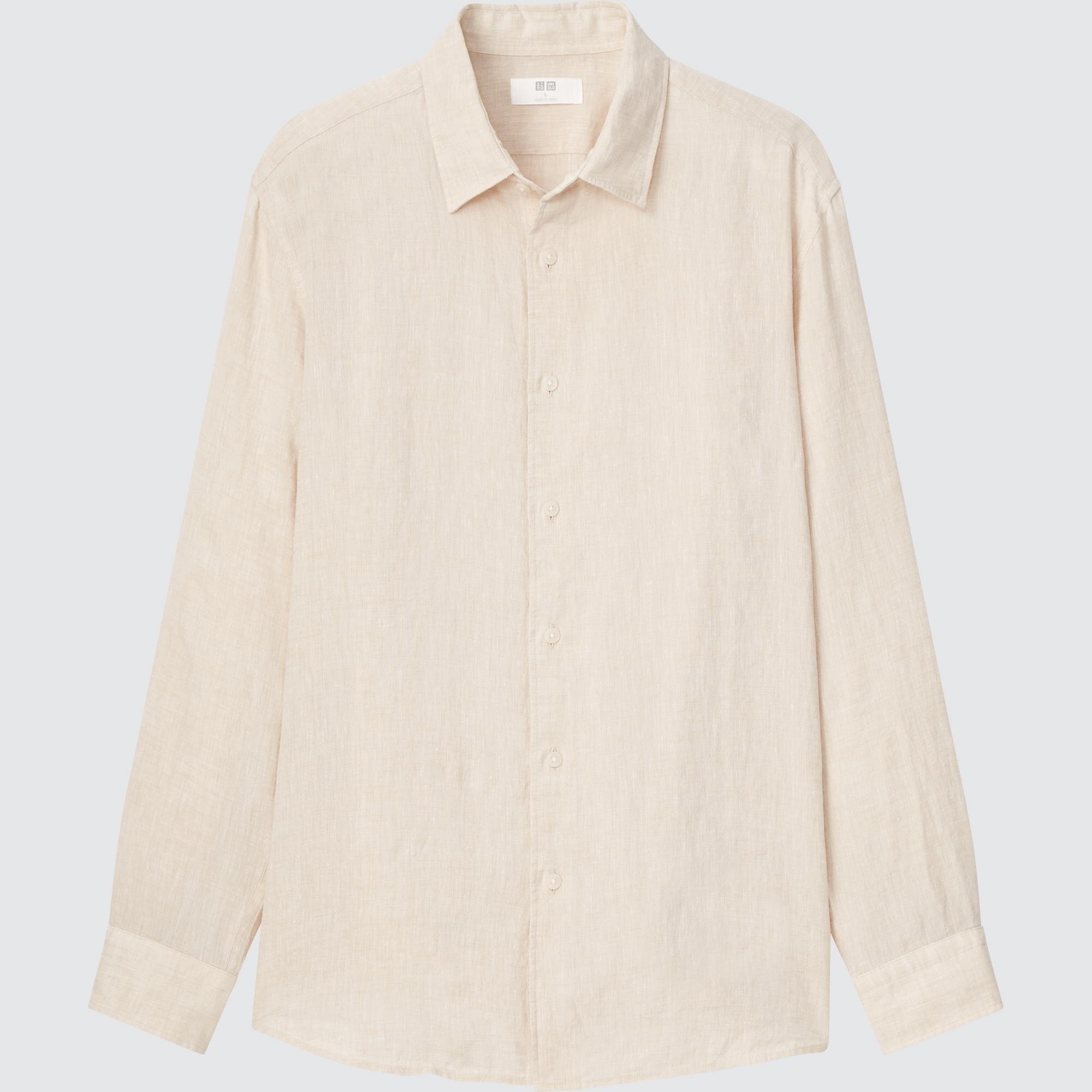 

Рубашка мужская UNIQLO 448959COL30 бежевая L (доставка из-за рубежа), 448959COL30