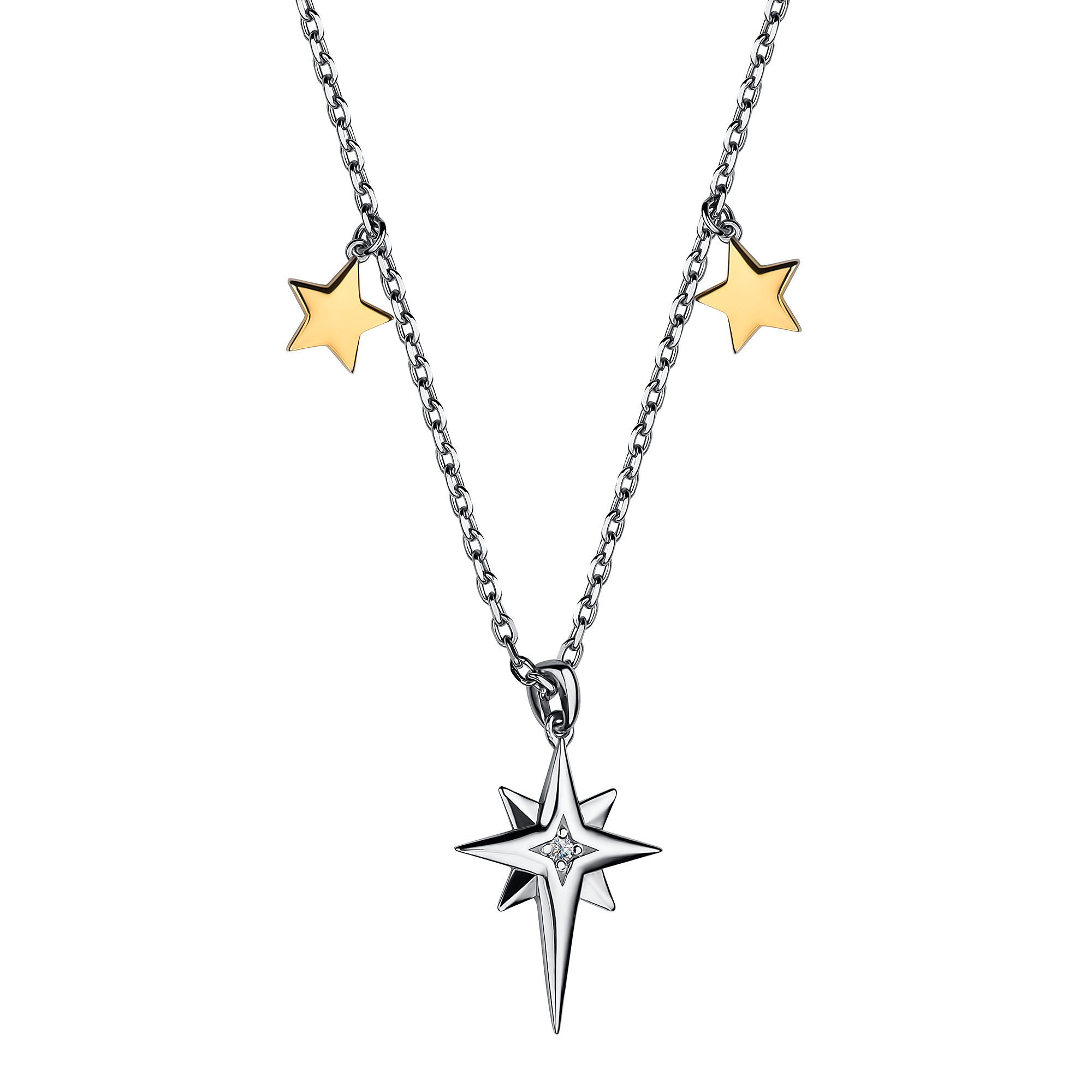 

Колье из серебра с Swarovski 40 см АЛЬКОР 06-2612/00СВ-18, 06-2612/00СВ-18