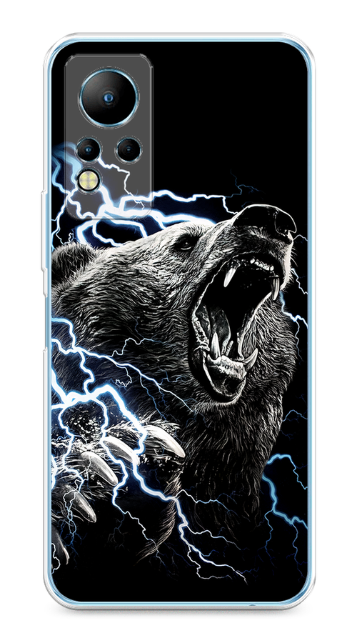 

Чехол на Infinix Note 11/12 G88 "Гроза и медведь", Черный;серый;серебристый, 3100450-1