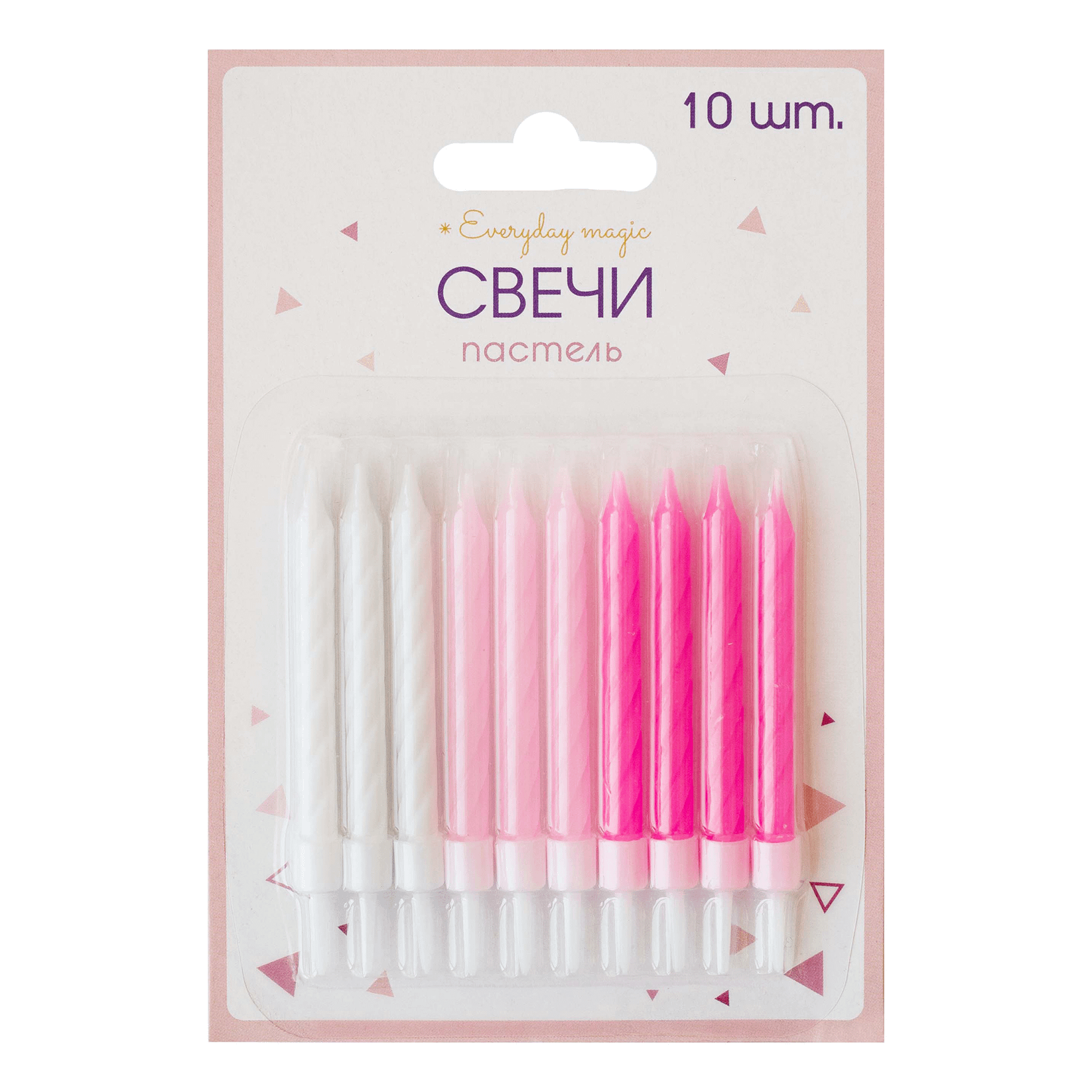 

Свечи для торта Girls 6,5 см 10 шт, Розовый