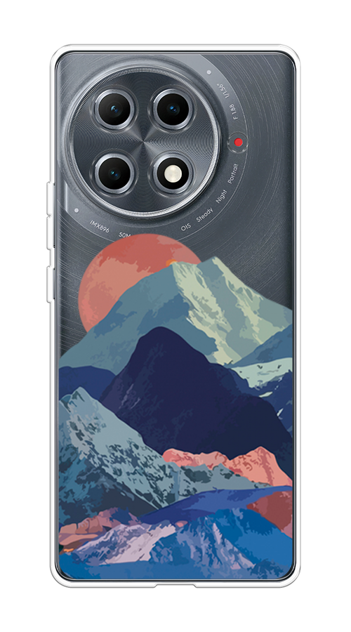 

Чехол на Tecno Camon 30S Pro Закат в снежных горах, Бордовый;серый;голубой, 309550-1