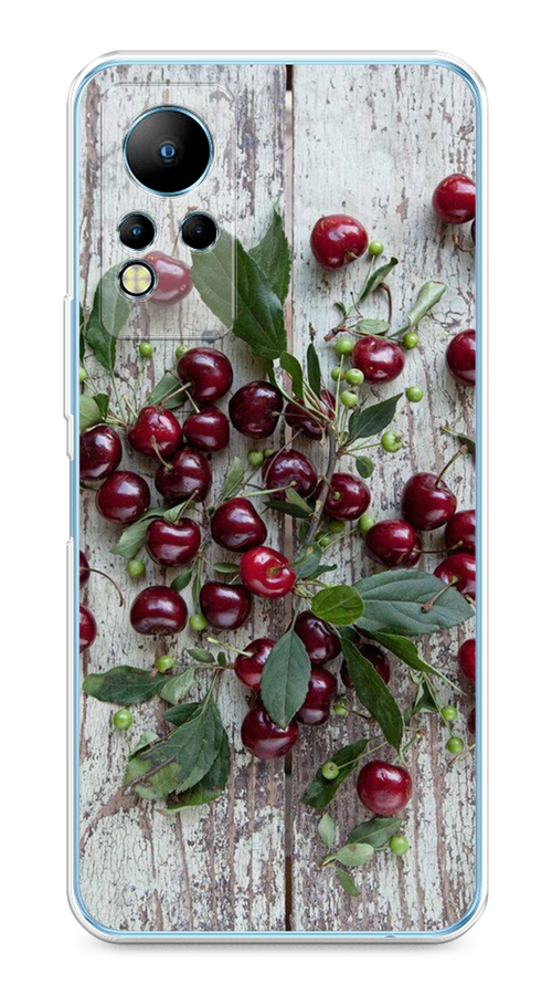 

Чехол на Infinix Note 11/12 G88 "Вишня", Бордовый;зеленый;серый, 3100450-1