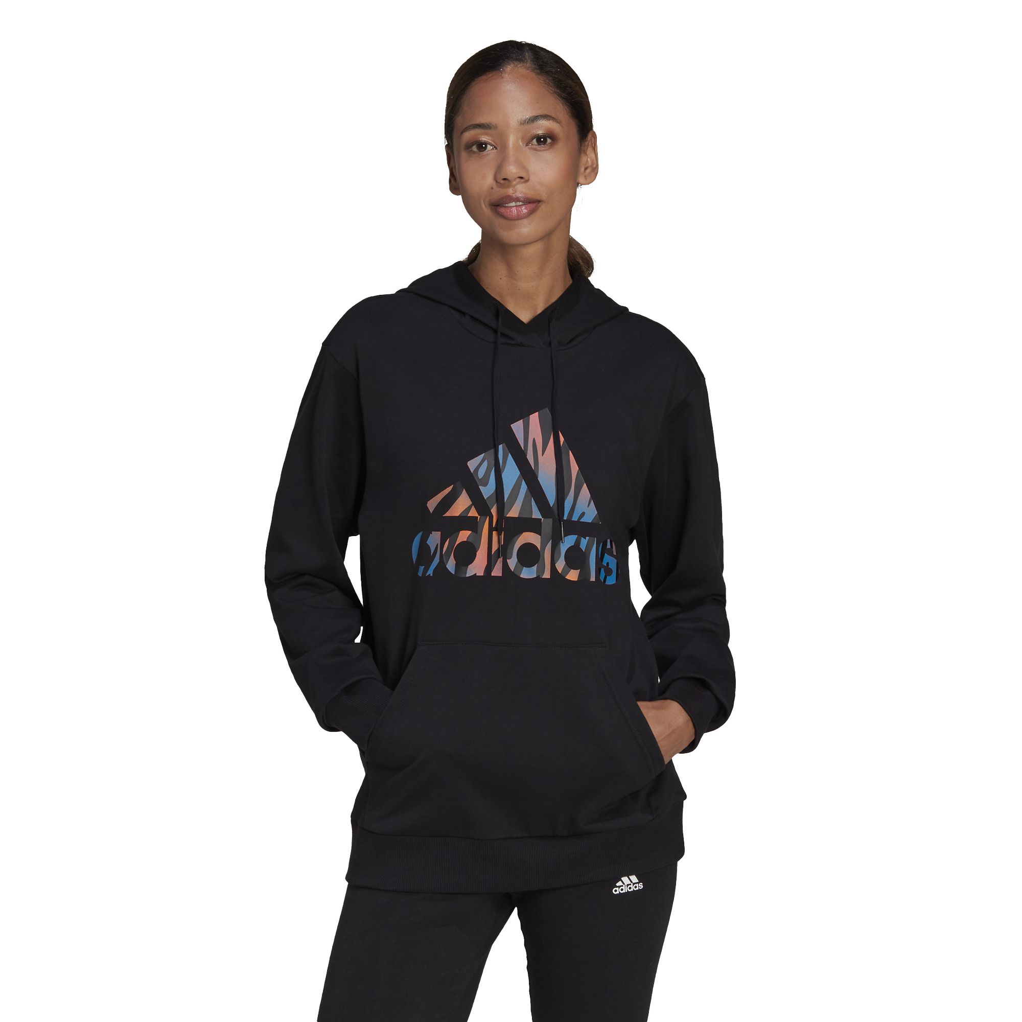 

Худи женское Adidas HF4634 черное L, HF4634