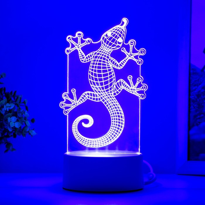 

Светильник Геккон LED белый 9х9.5х15 см