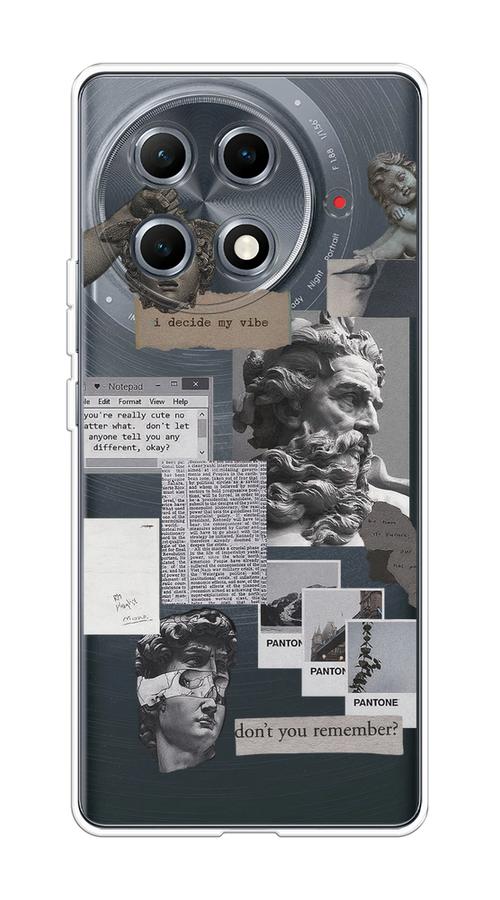 

Чехол на Tecno Camon 30S Pro Коллаж греческие скульптуры, Бежевый;серый, 309550-1