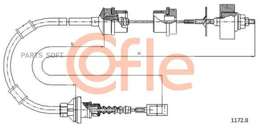 COFLE 92.1172.8 Трос сцепления CITROEN JUMPER DS-TDS 1.9 03- 1шт