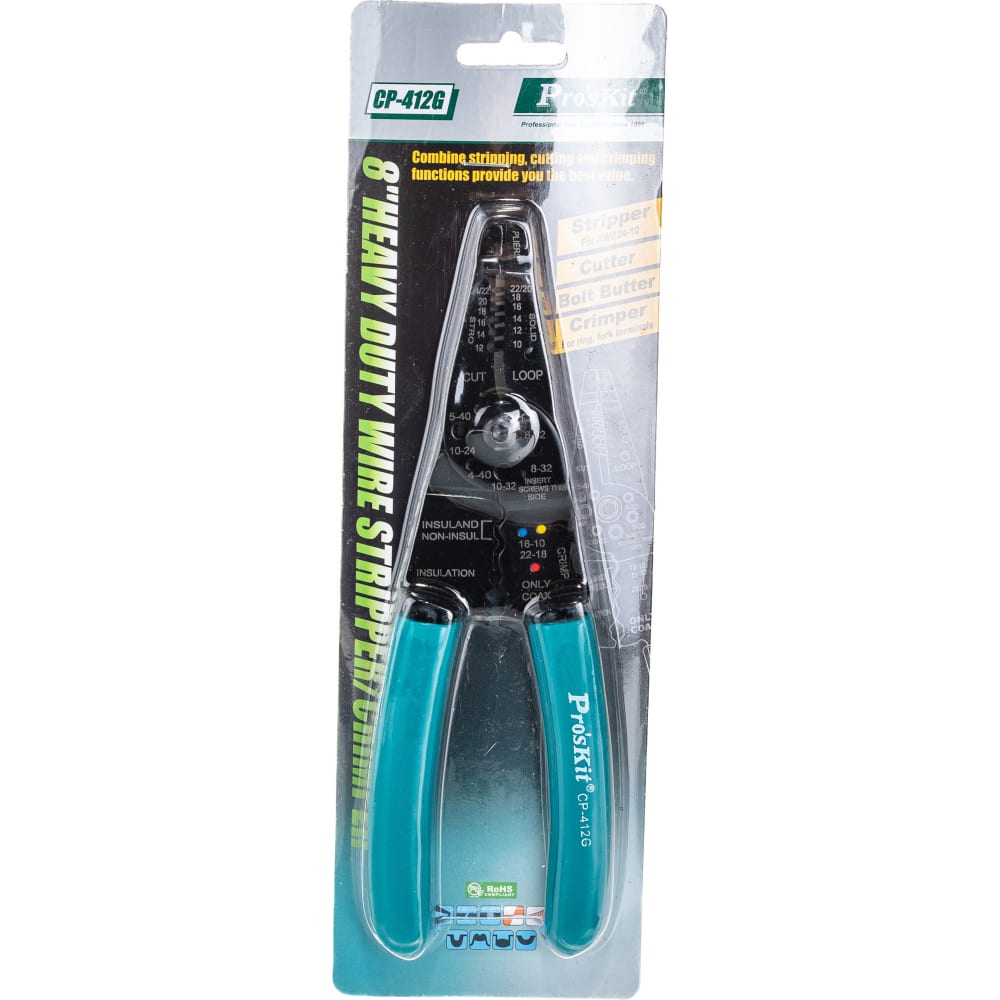 

Инструмент для обжима и зачистки ProsKit CP-412G 00325936