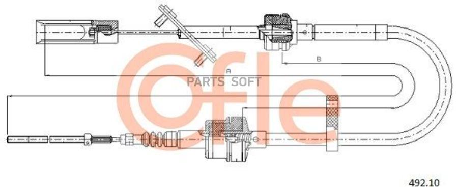 

COFLE 92.492.10 Трос сцепления FIAT MULTIPLA all 98- 1шт