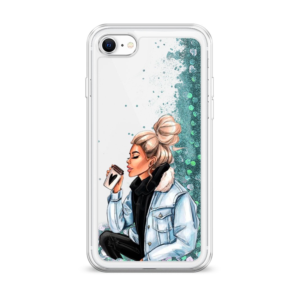 

Жидкий чехол с блестками "Cute girl" на Apple iPhone SE 2022, 14895-1