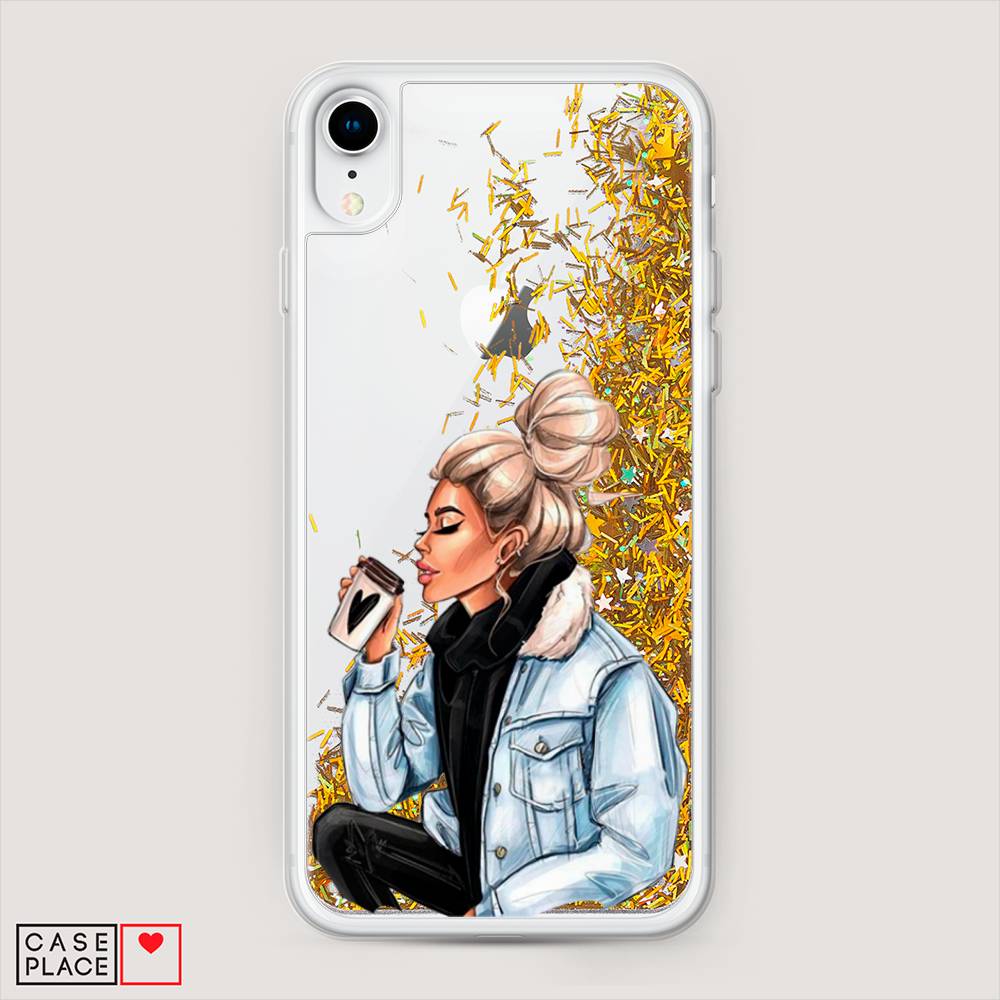 

Жидкий чехол с блестками "Cute girl" на Apple iPhone XR (10R), 12090-1