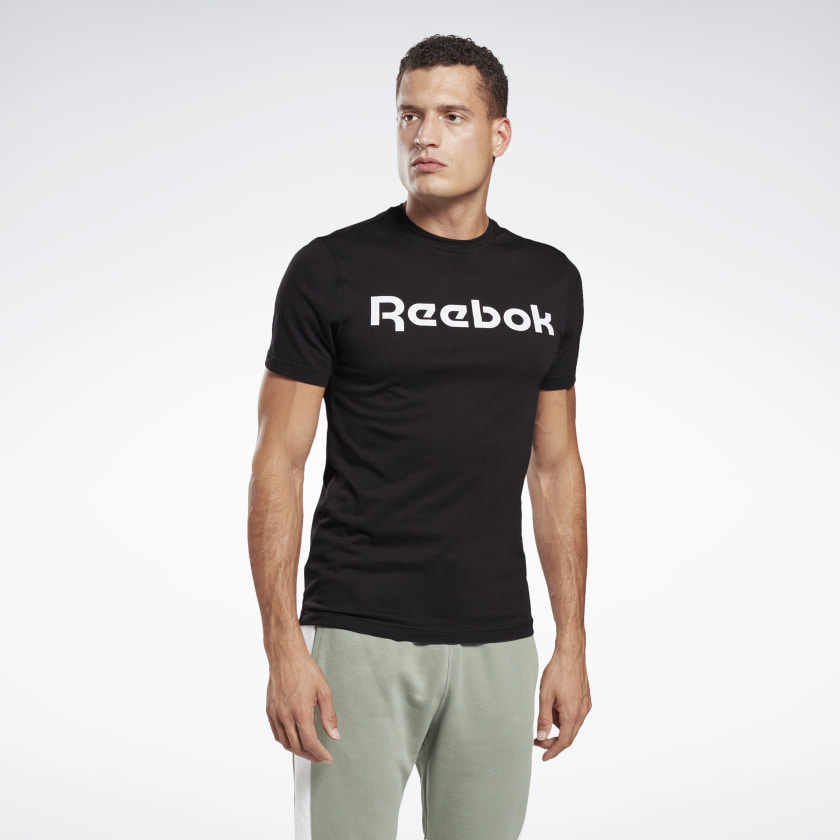 

Футболка мужская Reebok GJ0136 черная XL, GJ0136