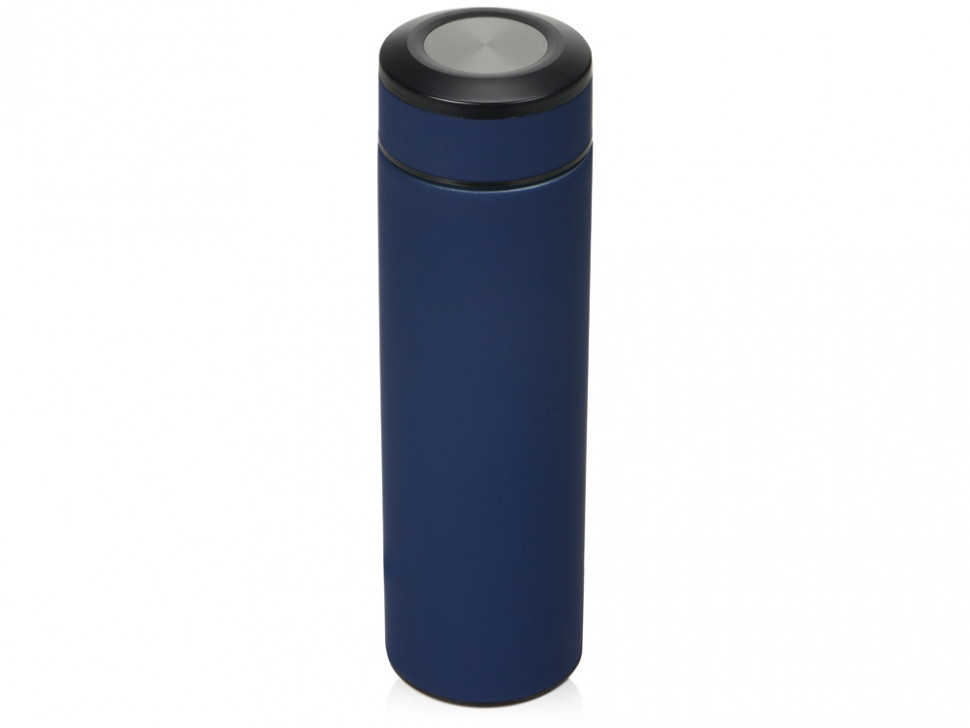 Термос Confident с покрытием soft-touch 420 мл, темно-синий
