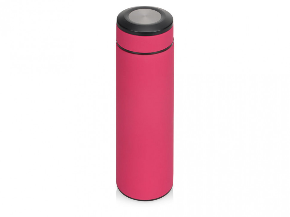 Термос Confident с покрытием soft-touch 420 мл, розовый