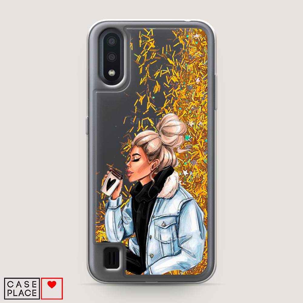 

Чехол Awog на Samsung Galaxy A01 "Cute girl", Разноцветный, 29590-1