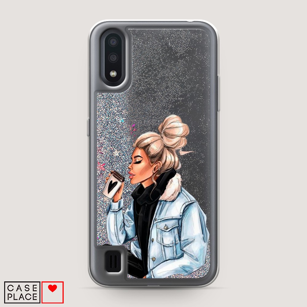 

Чехол Awog на Samsung Galaxy A01 "Cute girl", Разноцветный, 29591-1
