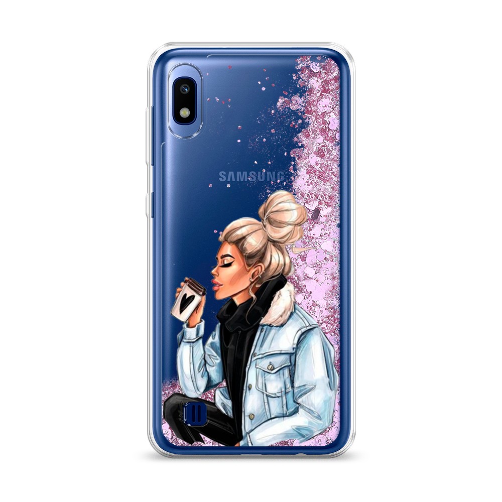 

Жидкий чехол с блестками "Cute girl" на Samsung Galaxy A10, 27994-1