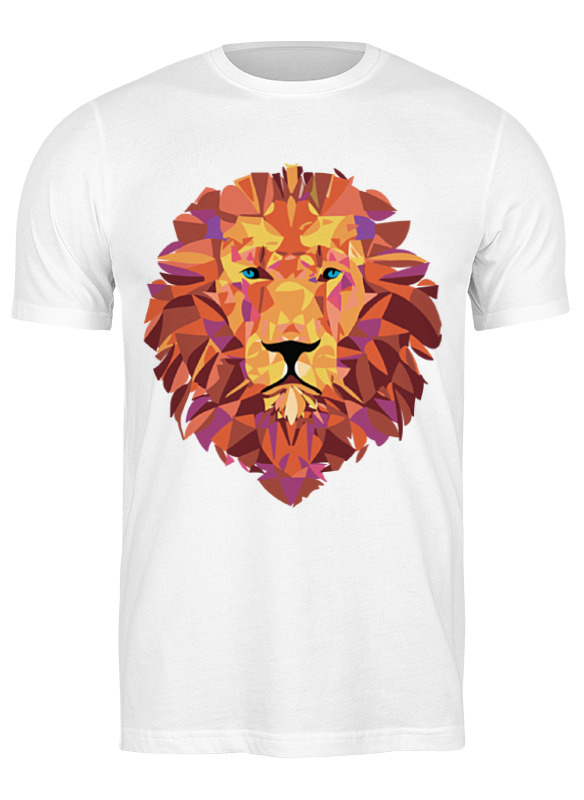 

Футболка мужская Printio Лев (lion) белая XL, Белый, Лев (lion)