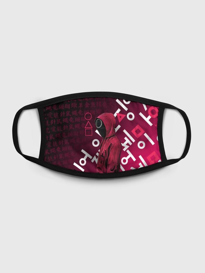 

Многоразовая маска унисекс Burnettie Игра В Кальма, Узор Иероглифы, Разноцветный, Игра В Кальма, Узор Иероглифы