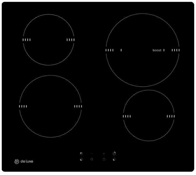 Встраиваемая варочная панель электрическая De Luxe 595204.03эвс-001 черный