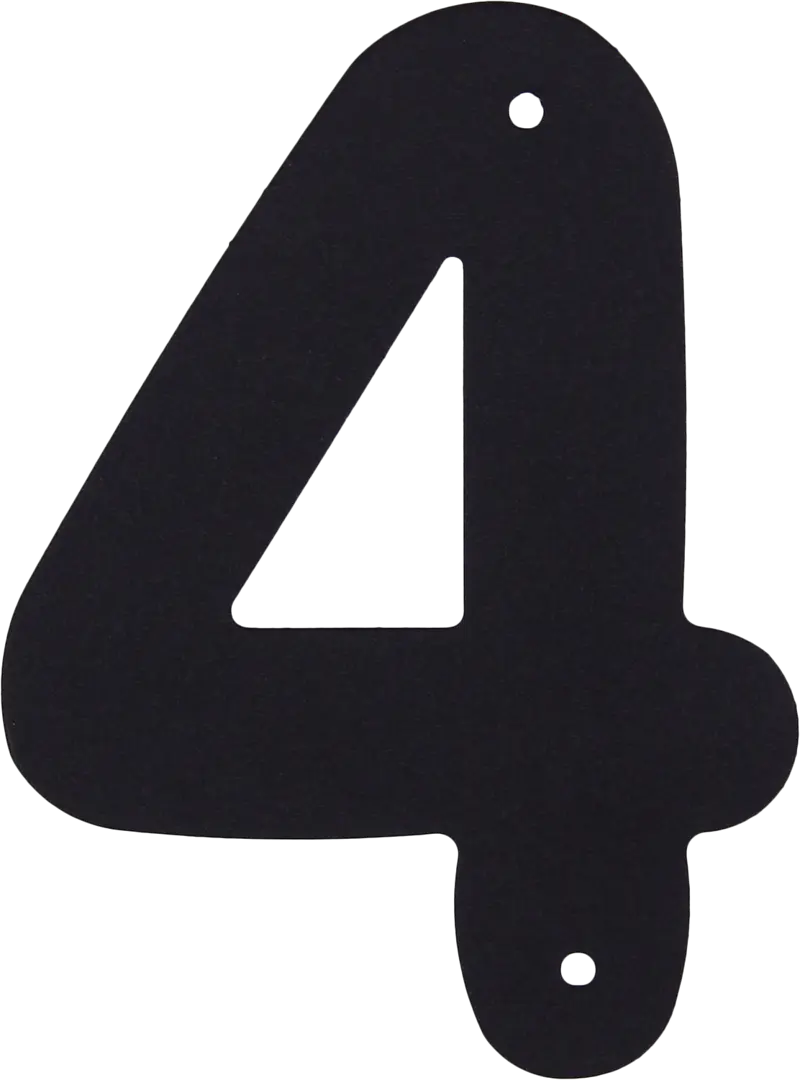 Цифра «4» Larvij большая цвет чёрный ключница подкова большая антик 20x16x2 5см ksva al 80 307 ant