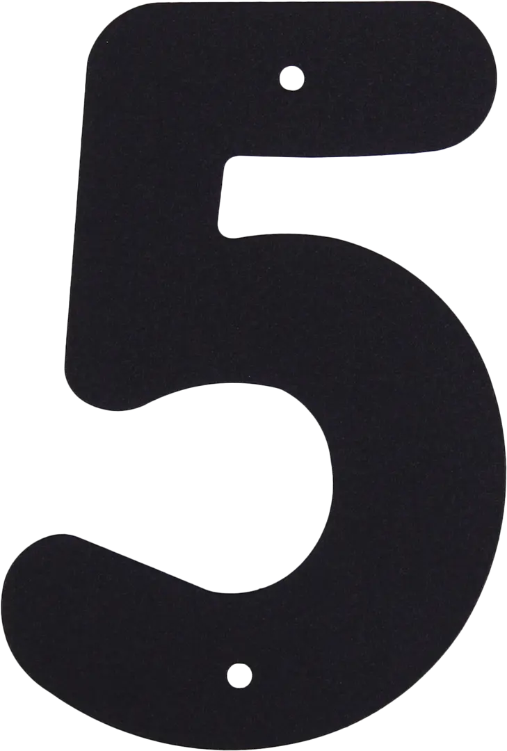 Цифра «5» Larvij большая цвет чёрный наклейка большая выход в дверь