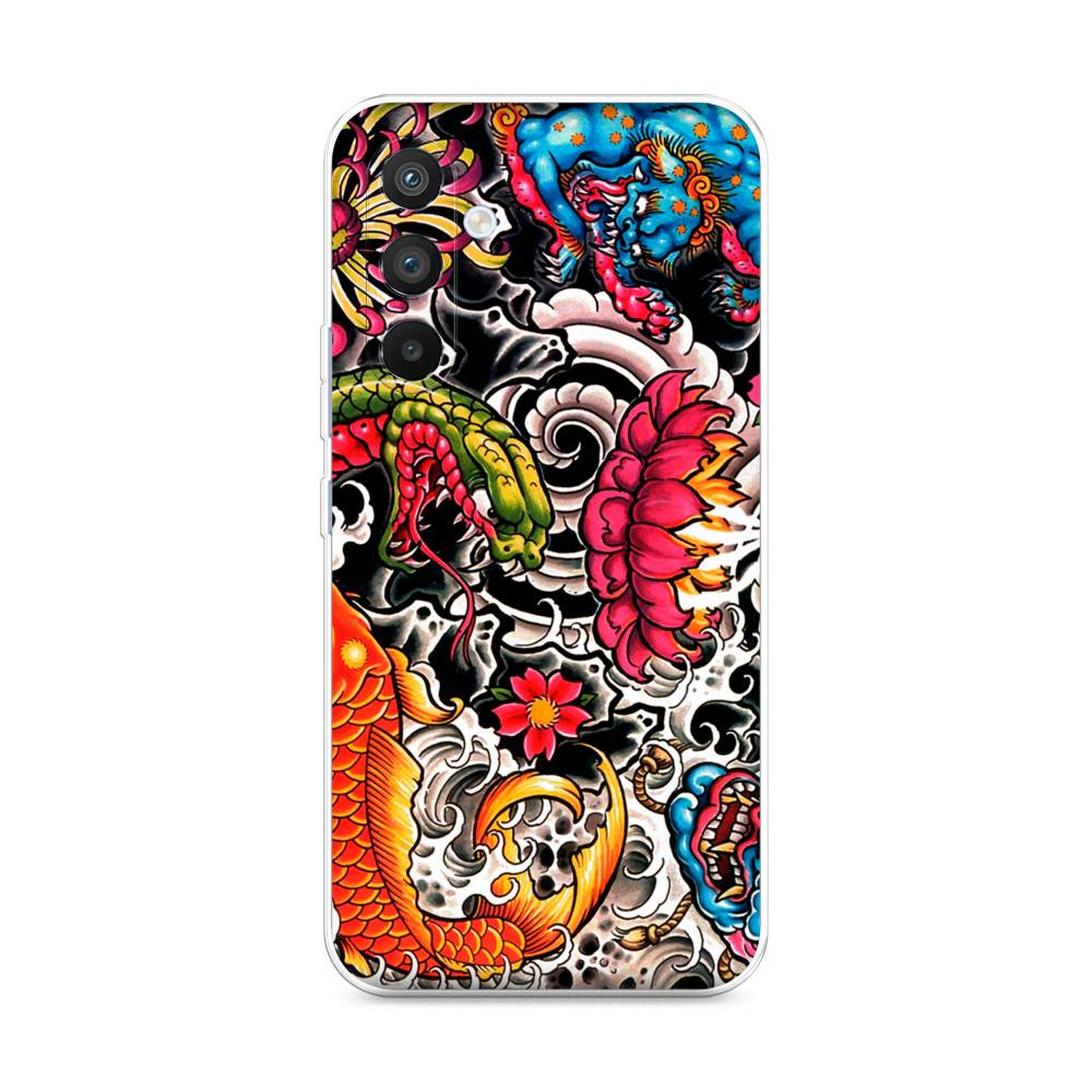 

Чехол на Samsung Galaxy A54 5G Японское искусство, Красный;оранжевый;голубой, 2107750-4