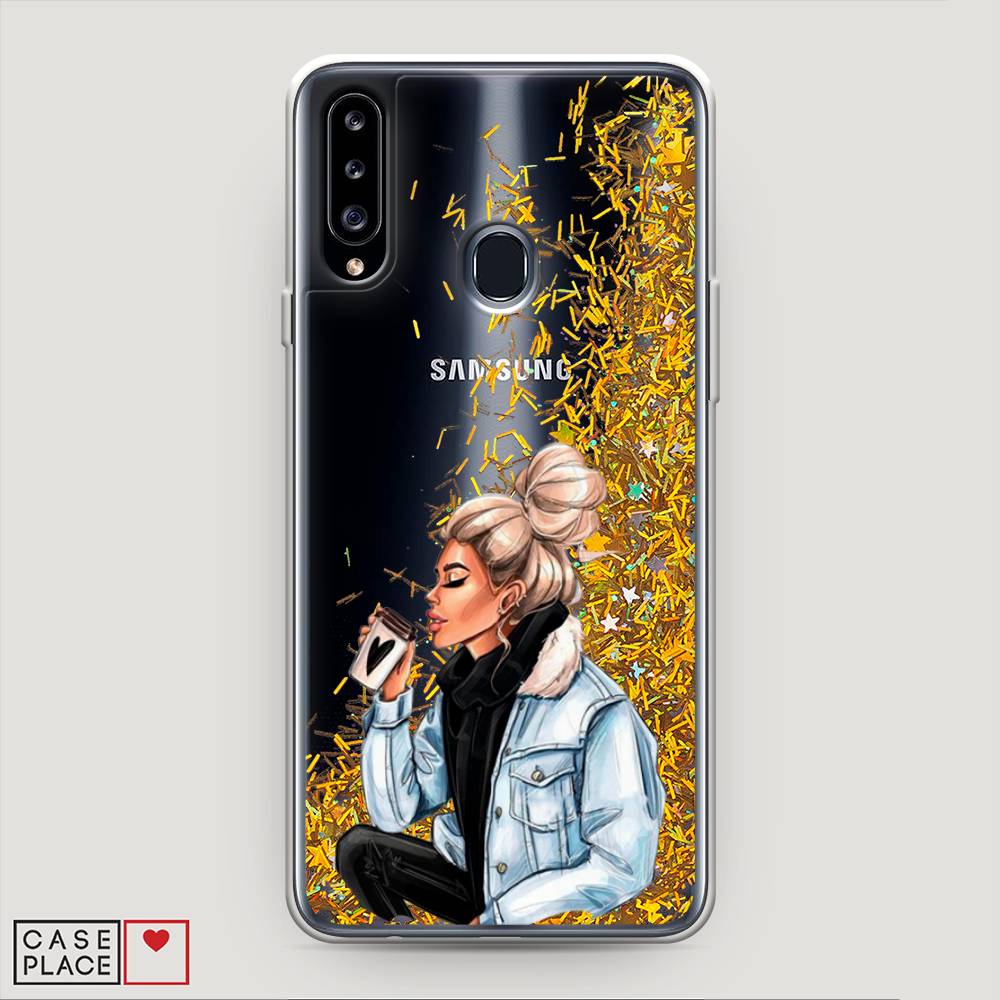 

Жидкий чехол с блестками "Cute girl" на Samsung Galaxy A20s, 2100890-1