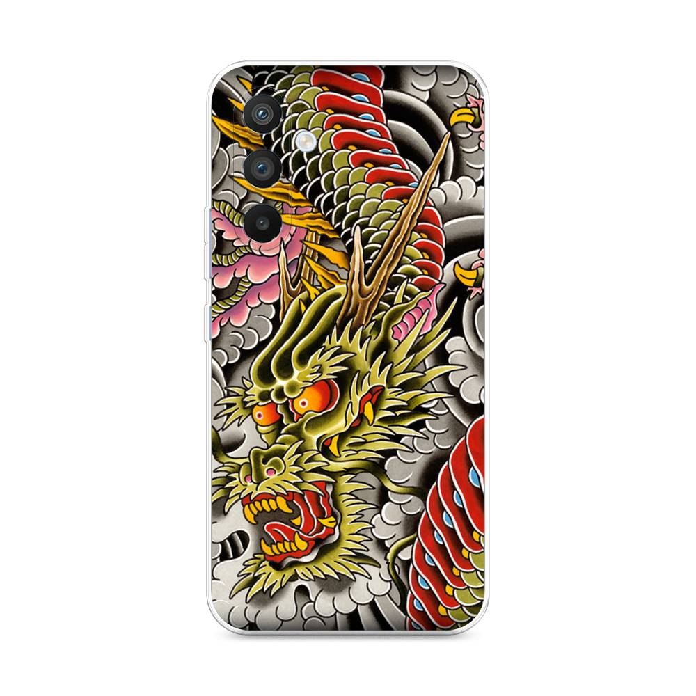 

Чехол на Samsung Galaxy A54 5G "Японский дракон", Желтый;розовый;красный, 2107750-4