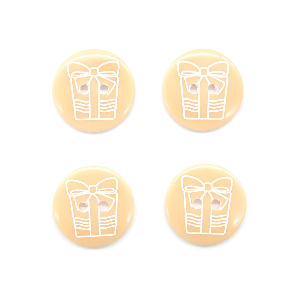

Пуговицы Magic Buttons Подарок, 28L (18 мм), 2 прокола, пластик, 4 шт