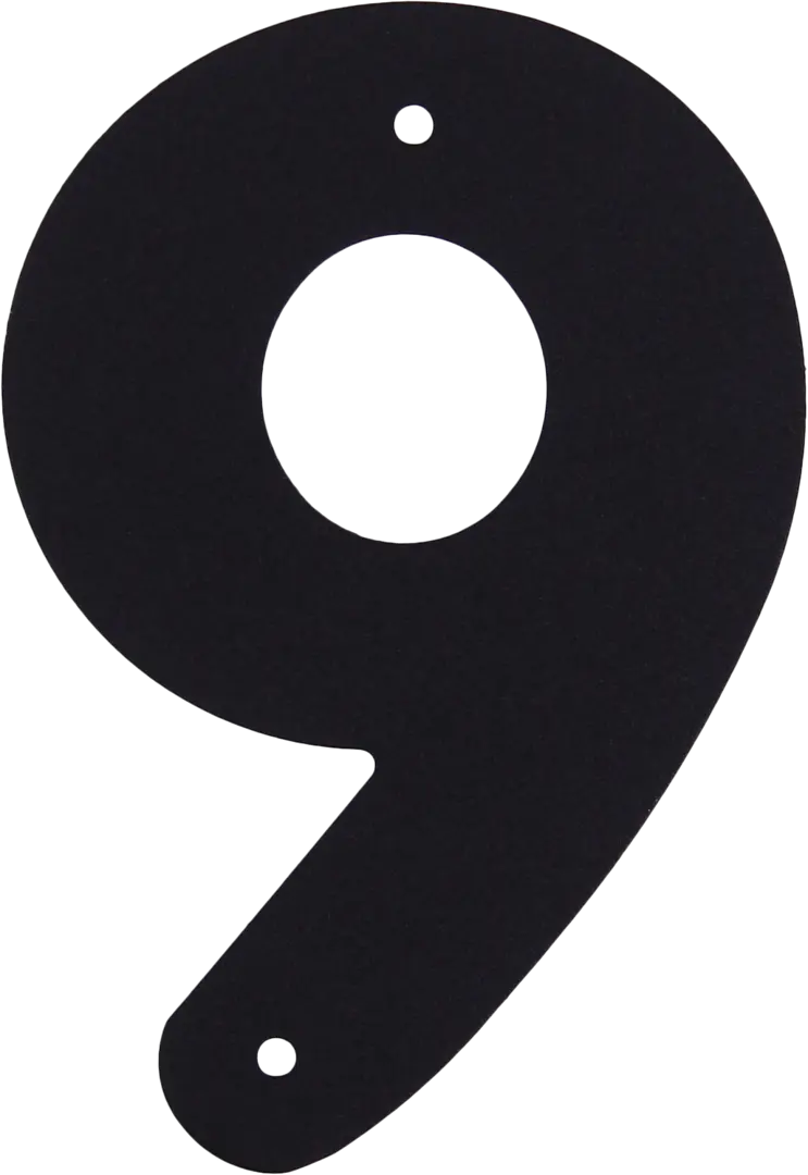 Цифра «9» Larvij большая цвет чёрный пуходерка пластиковая с самоочисткой большая 12 х 20 см синяя