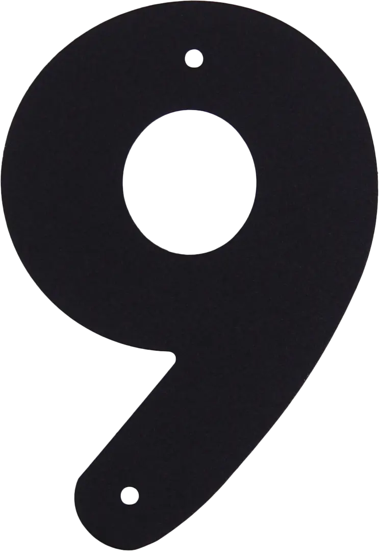 

Цифра «9» Larvij большая цвет чёрный, Черный