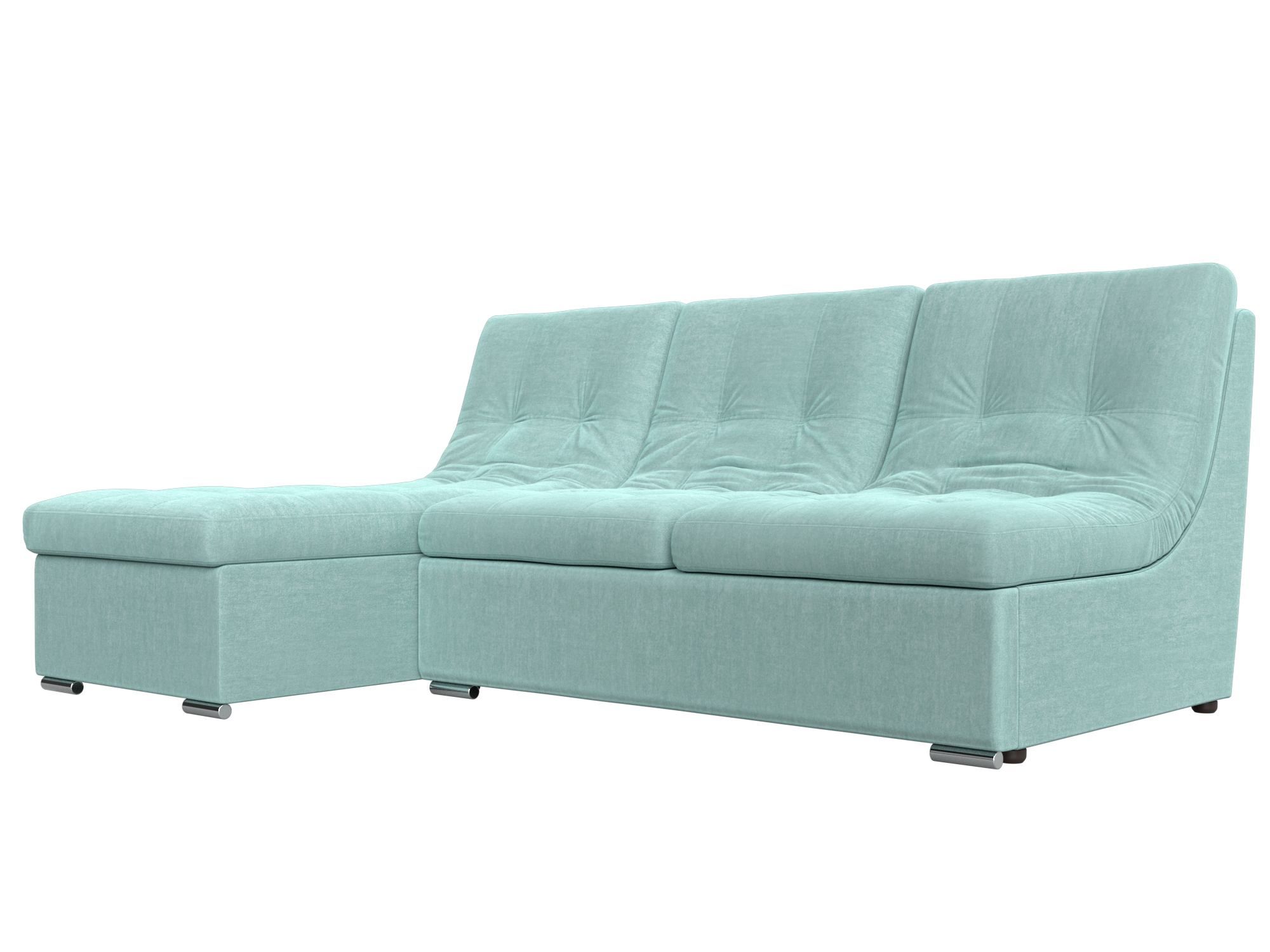 

Угловой диван Релакс левый рогожка berat ментоловый, Угловой диван Релакс угол левый