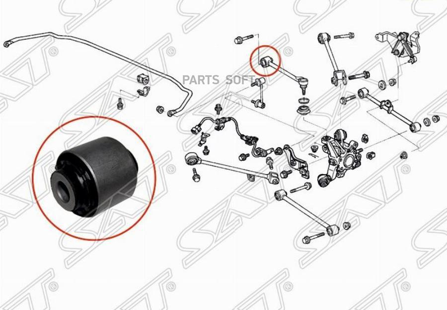 

Сайлентблок Задней Поперечной Тяги Honda Accord 98-08 Sat арт. ST-52350-SEA-000B