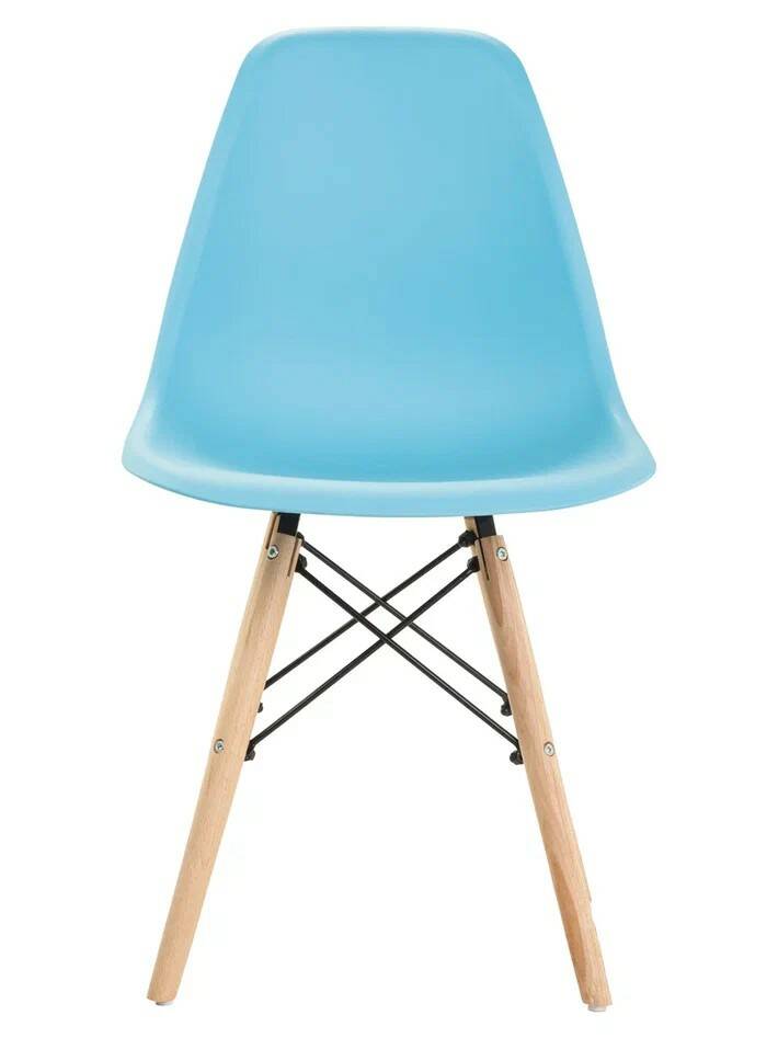 фото Стул leon в стиле eames dsw, голубой, 1 шт leon group