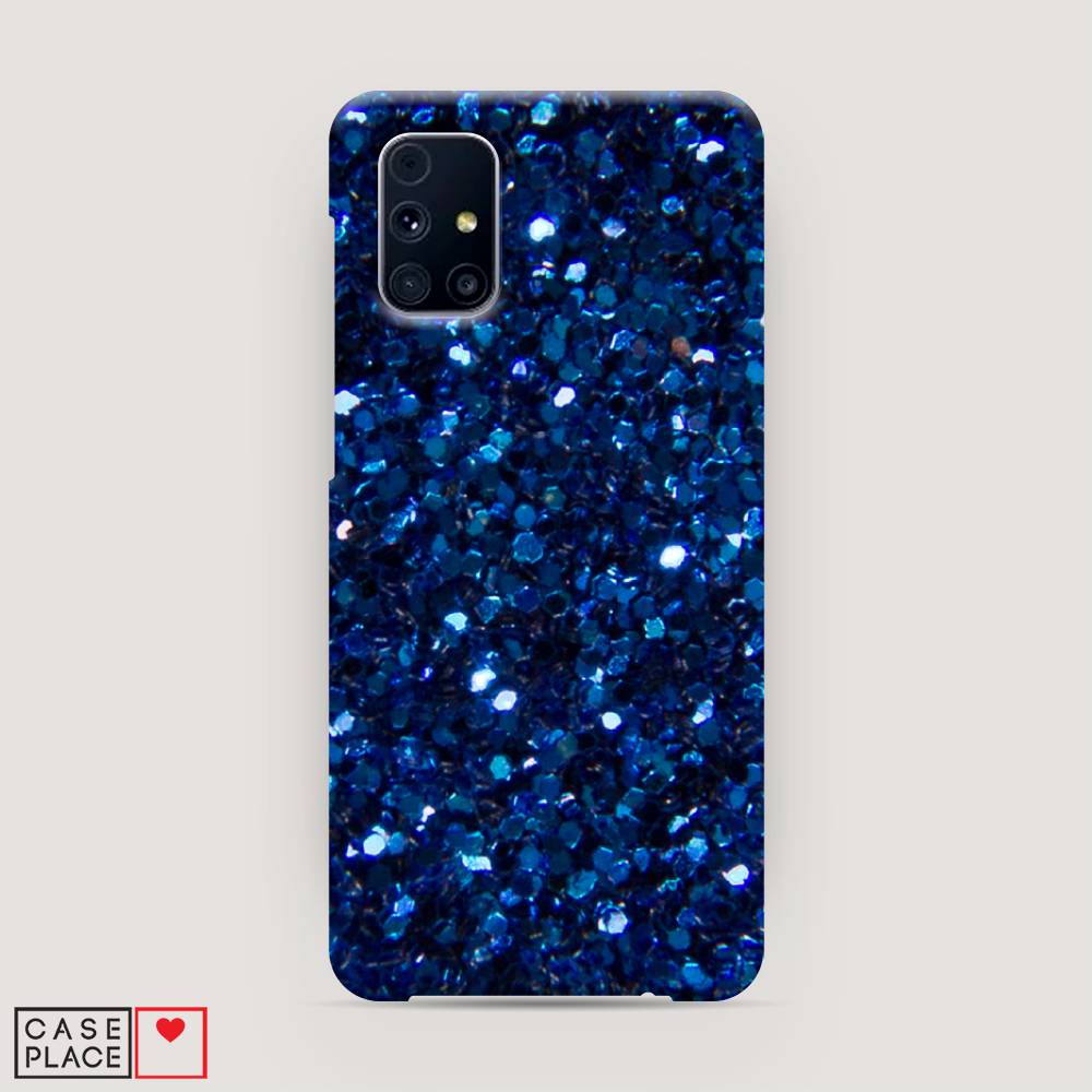фото Чехол awog "синие блестки рисунок" для samsung galaxy m31s