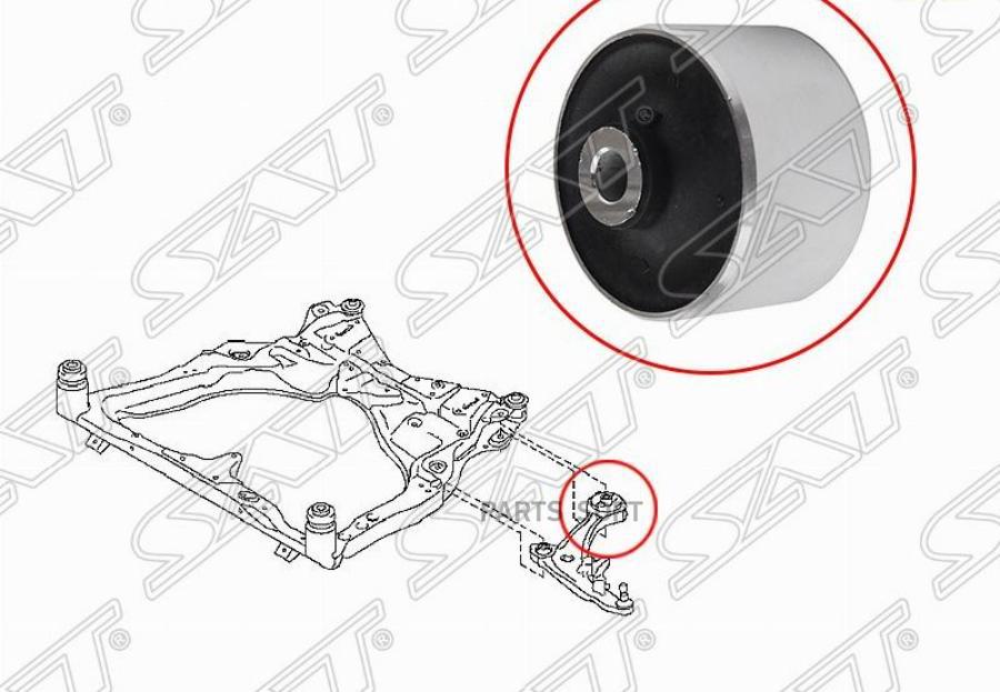 

Сайлентблок переднего рычага задний SAT ST54570JN02A Nissan teana 08-13, pathfinder 12-