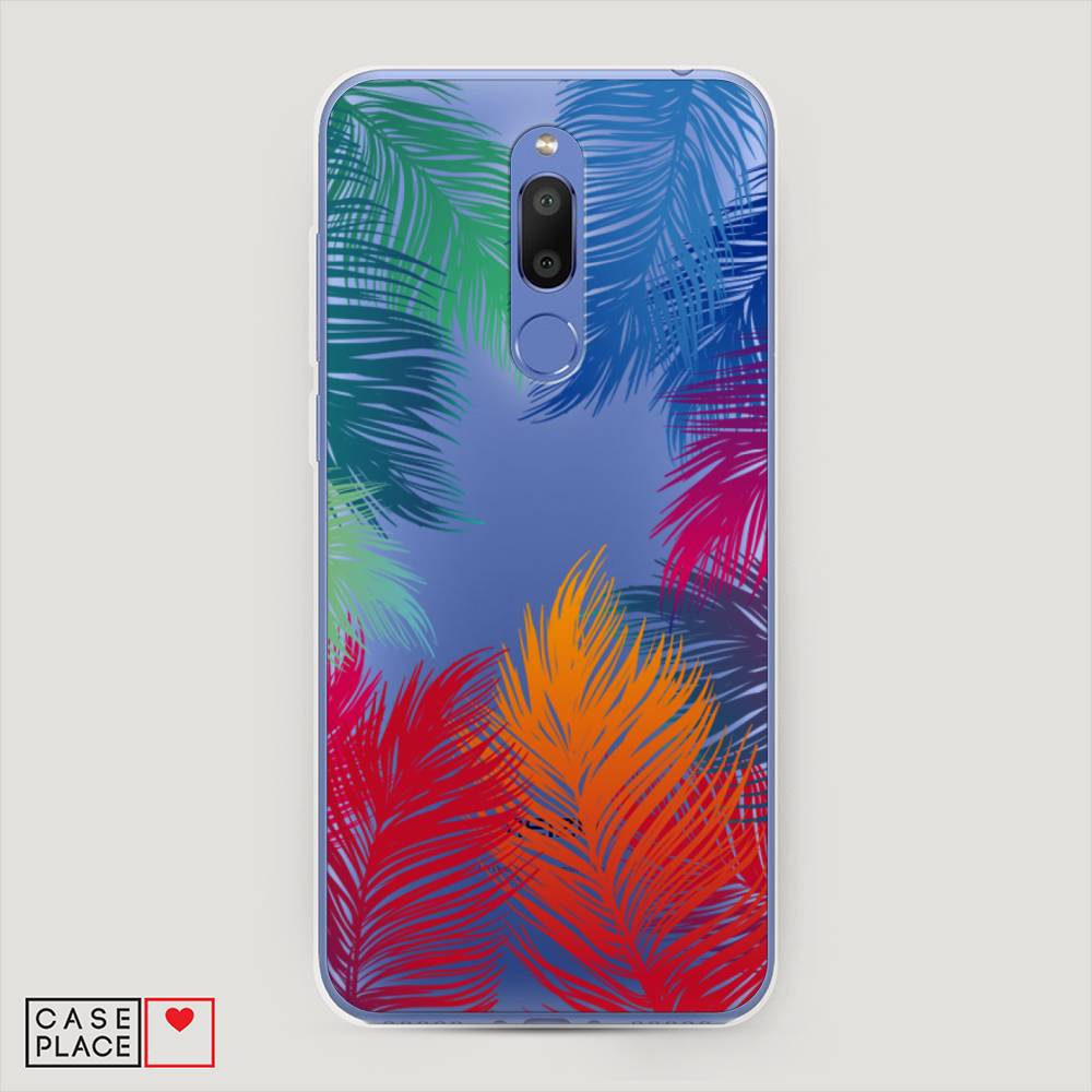фото Чехол awog "рамка из перьев" для meizu m6t