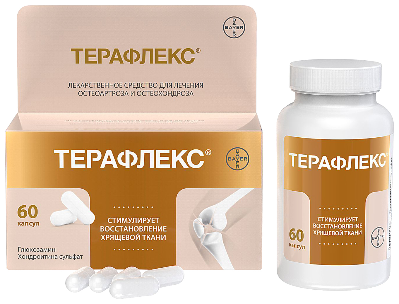 

Терафлекс капсулы 500 мг+400 мг 60 шт.