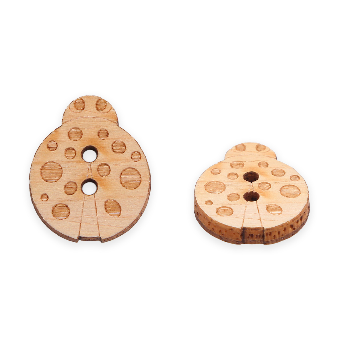 

Пуговицы фигурные Magic Buttons Божья коровка, 23*19 мм, 2 прокола, дерево, 2 шт