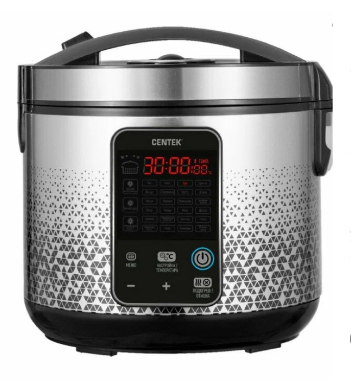 

Мультиварка Centek CT-1499, 900 Вт, серебристая, CT-1499