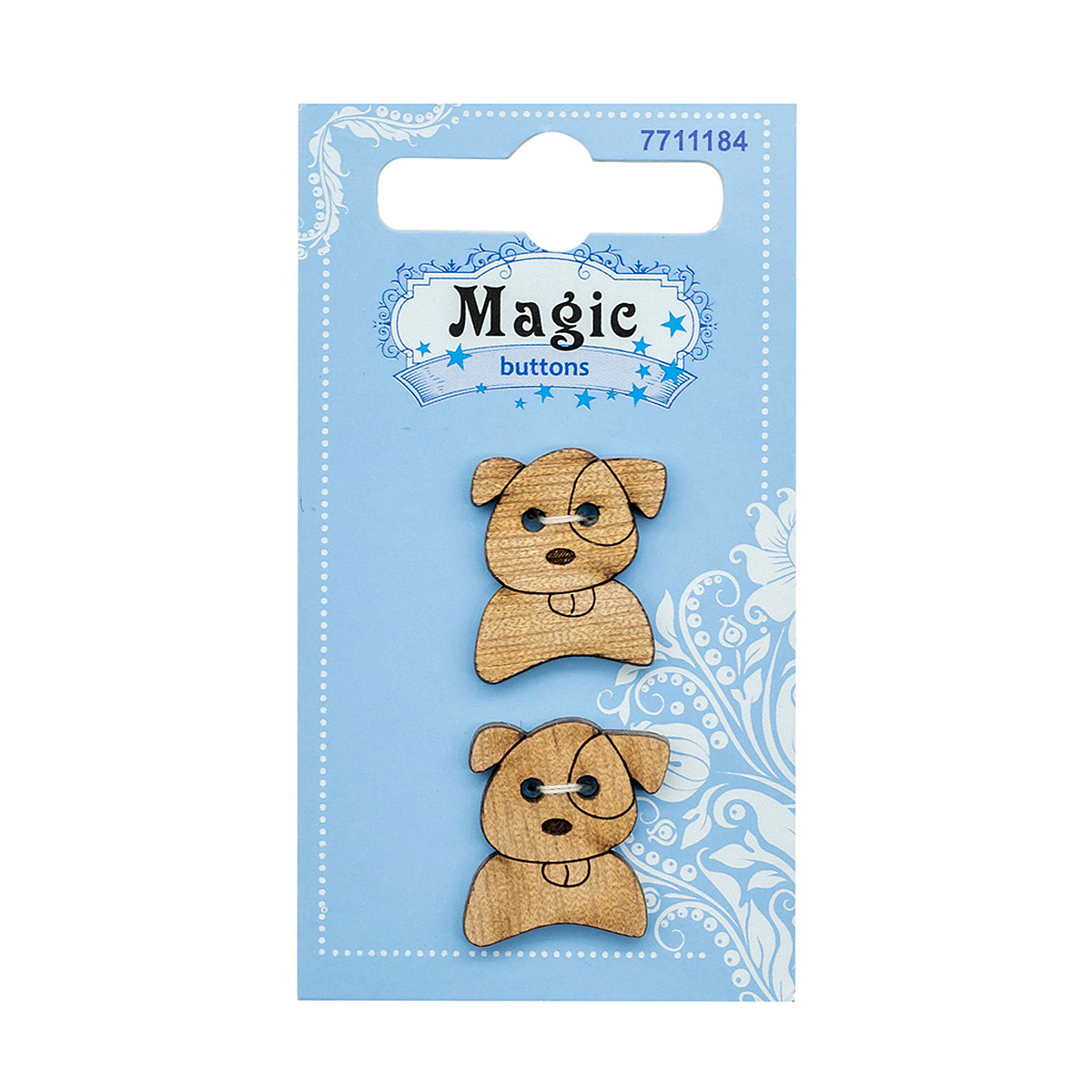 

Пуговицы фигурные Magic Buttons Щенок, 21*20 мм, 2 прокола, дерево, 2 шт