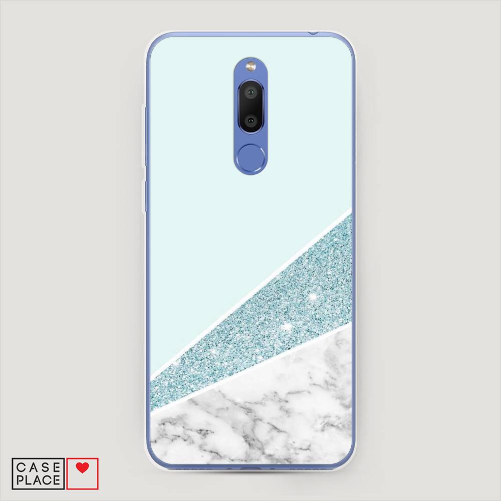 

Чехол Awog на Meizu M6T "Мрамор с голубыми блестками", Голубой;белый, 72850-3