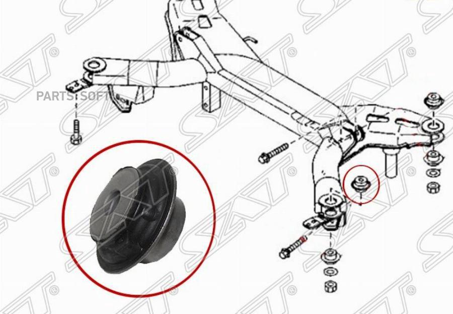 Сайлентблок Задней Балки Mazda 6 02-12 Rh (правый) Sat арт. ST-GJ6A-28-860A