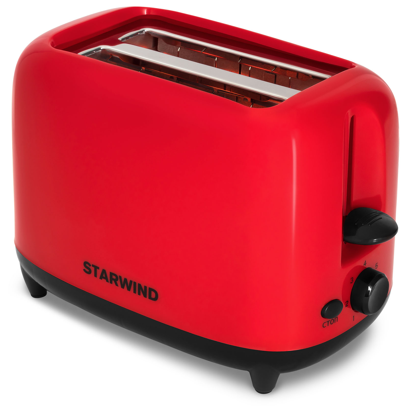 Тостер STARWIND ST7003 красный, черный тостер starwind st1102 700вт красный