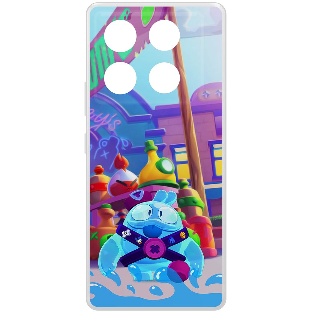 

Чехол-накладка Krutoff Clear Case Brawl Stars-Скуик для INFINIX GT 20 Pro, Прозрачный